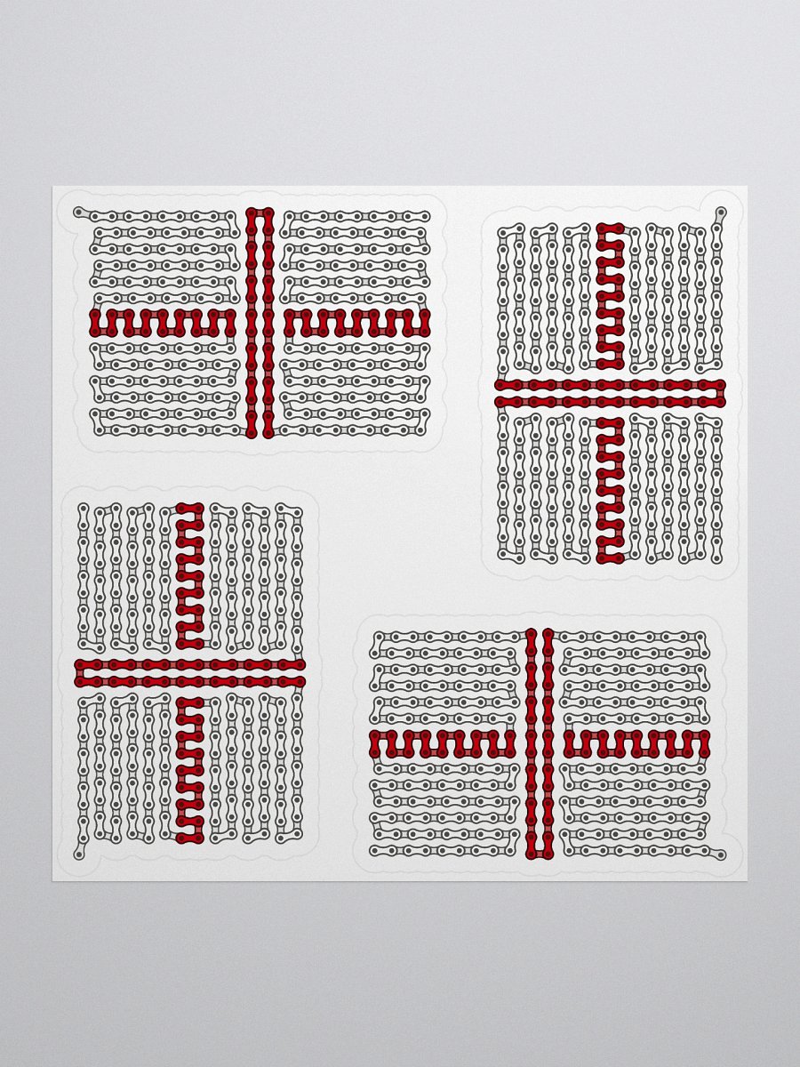 England Bike Chain Flag Sticker 4 Pack product image (1)