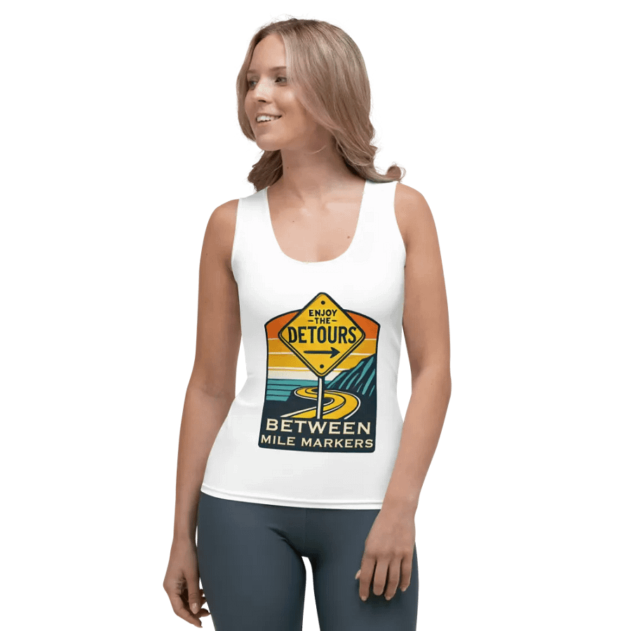 Enjoy The Detours Women's Tank Top - White product image (1)