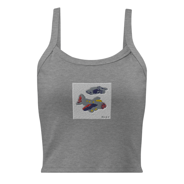 Kid Airplane (Bella+Canvas Women's Micro-Rib Tank Top) product image (2)
