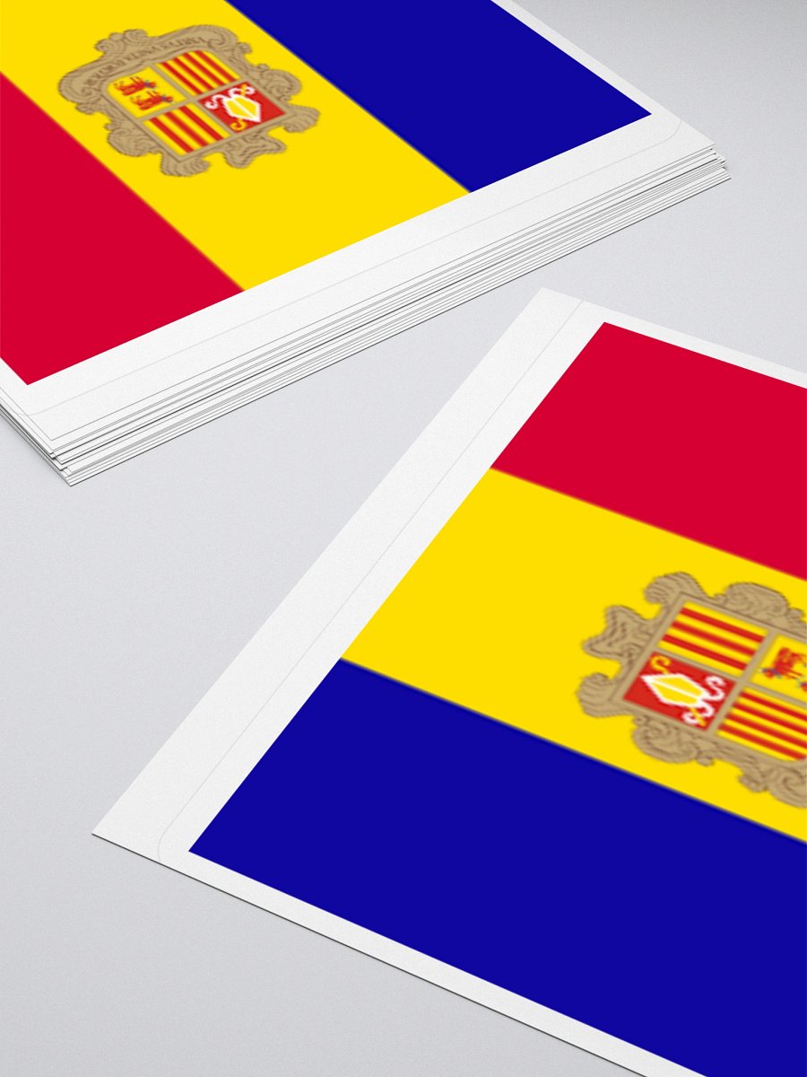Exclusive Andorra Flag Kiss-Cut Stickers - High-Quality Vinyl, Multiple Sizes product image (12)