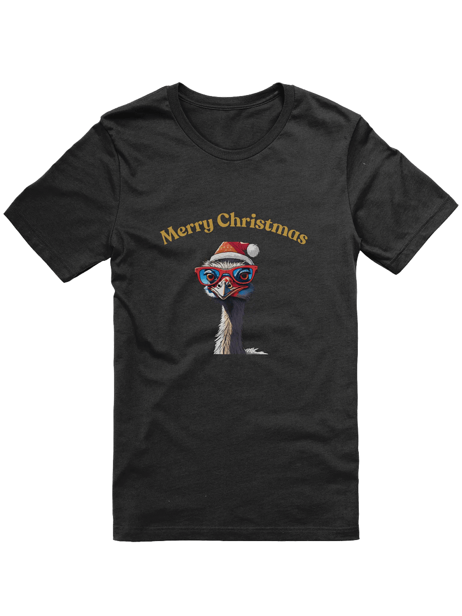 Festive Emu Merry Christmas T-Shirt - Gold product image (1)