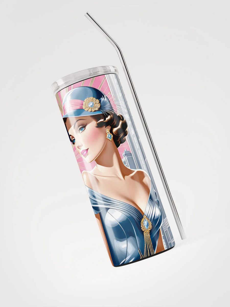 Art Deco Flapper Girl 20 oz Skinny Stainless Steel Tumbler - v1 product image (5)