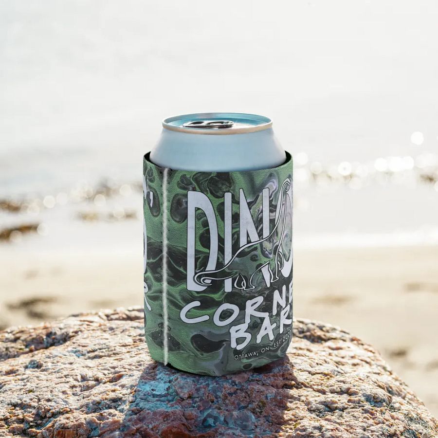Dinos' Corner Bar Metallic Green Fluid Acrylic Coozie product image (9)