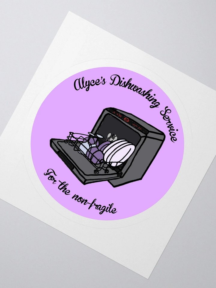 Alyce's Dishwashing Service Kiss Cut Stickers product image (6)