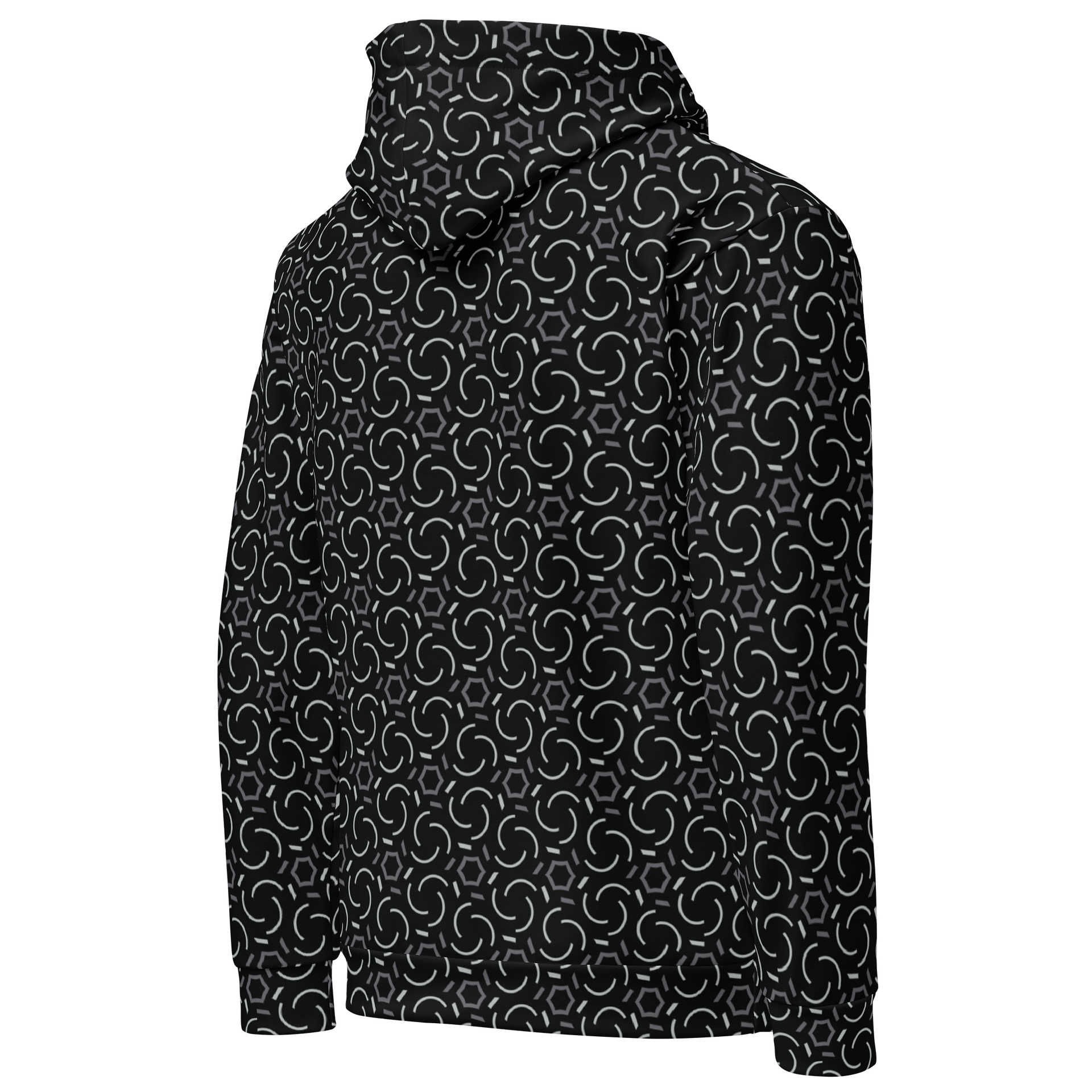 Smoke & Shadow Geometric Allover Print Hoodie for Men and Women product image (5)