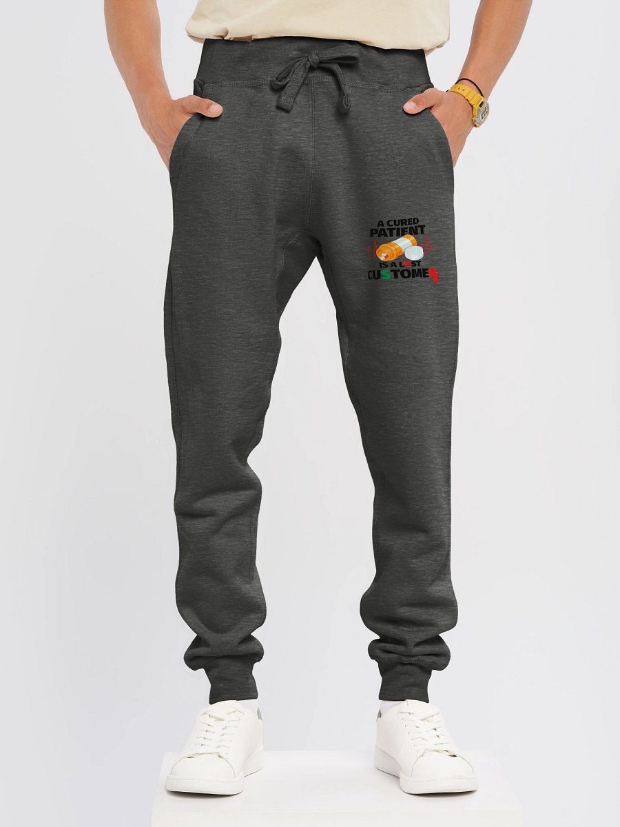 Cured Patient Lost Customer Black Font Sweatpants product image (3)