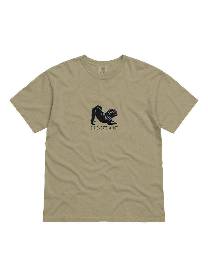 Sir Snorts-A-Lot T-Shirt(Embroidered) of a Pug(Black) product image (2)