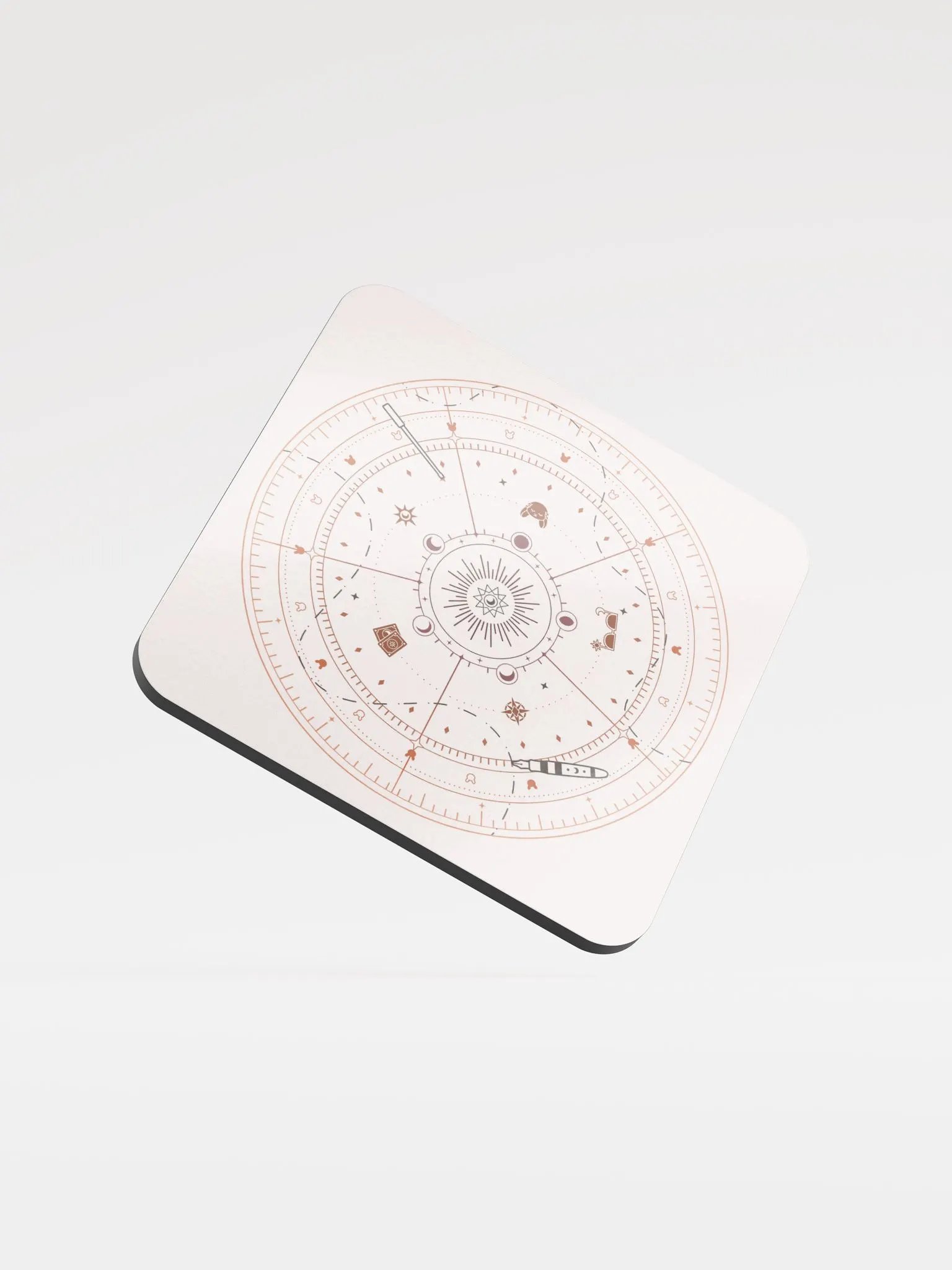 Light Academia Cork Coaster product image (1)