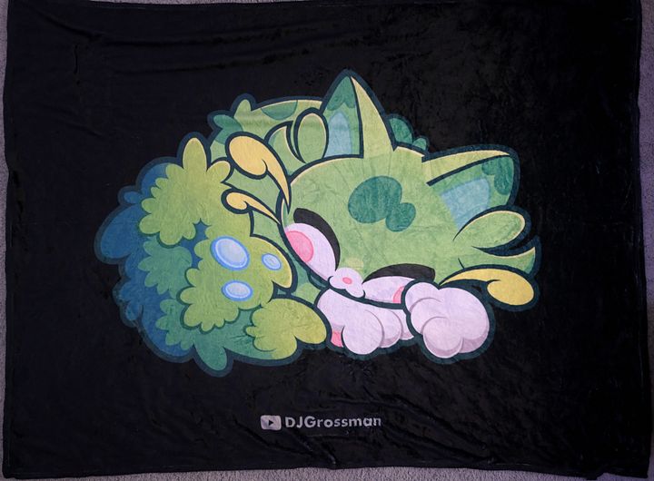 Sleeping Chloe • Throw Blanket (Black) product image (2)