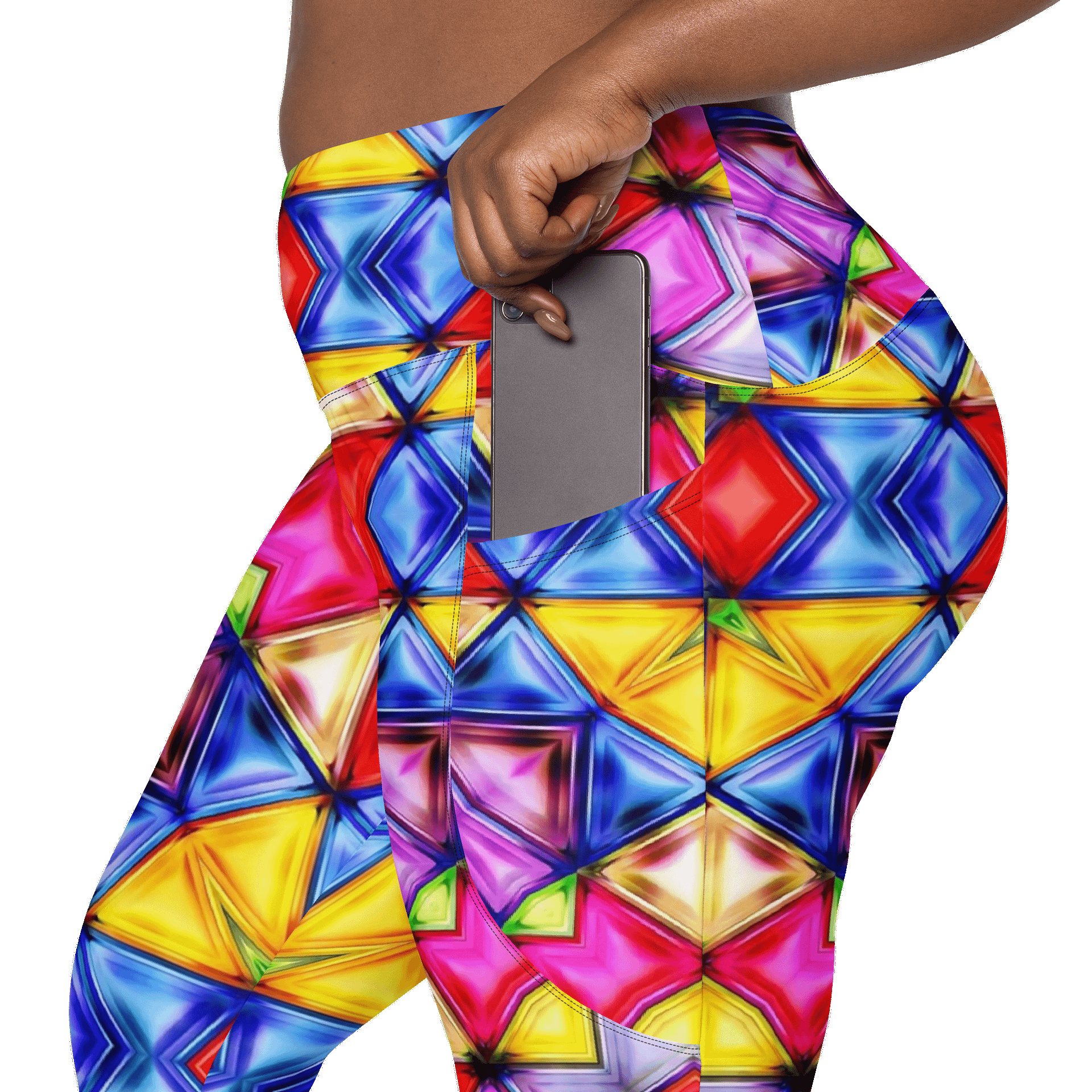 Barry Grady 'Vibrant' Crossover Leggings with Pockets product image (8)