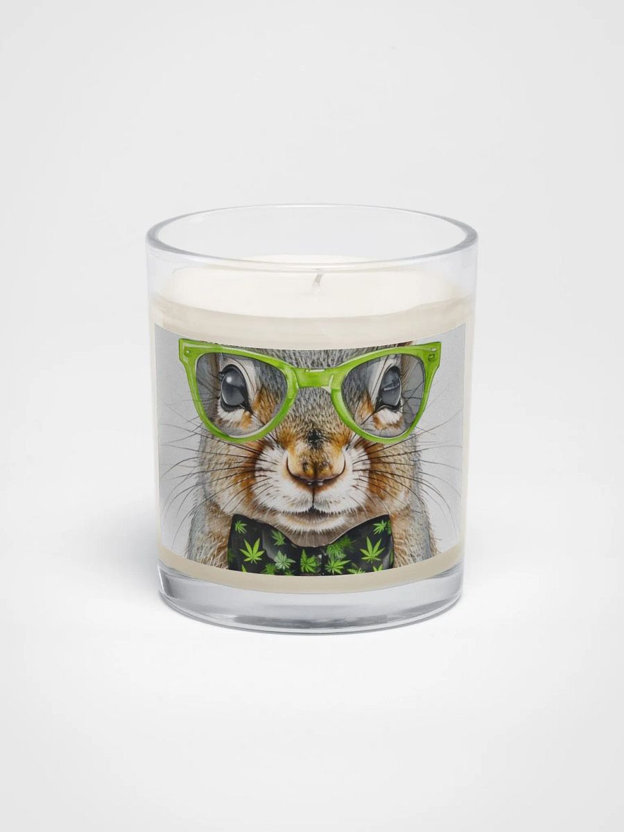 420 Leafy Glasses Squirrel Soy Candle product image (1)