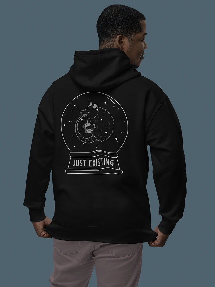 (2 sided) Just Existing zip hoodie product image (4)