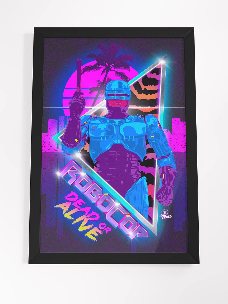 Synthwave Meets Robocop Framed 12x18 Art product image (4)