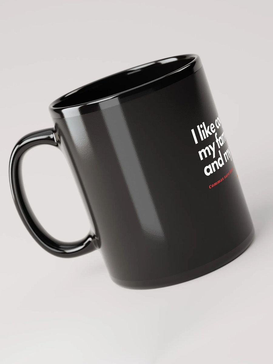 Commas Save Lives - black mug product image (4)