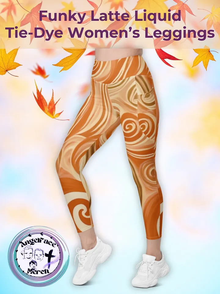 Funky Latte Liquid Tie-Dye Women's Leggings product image (1)
