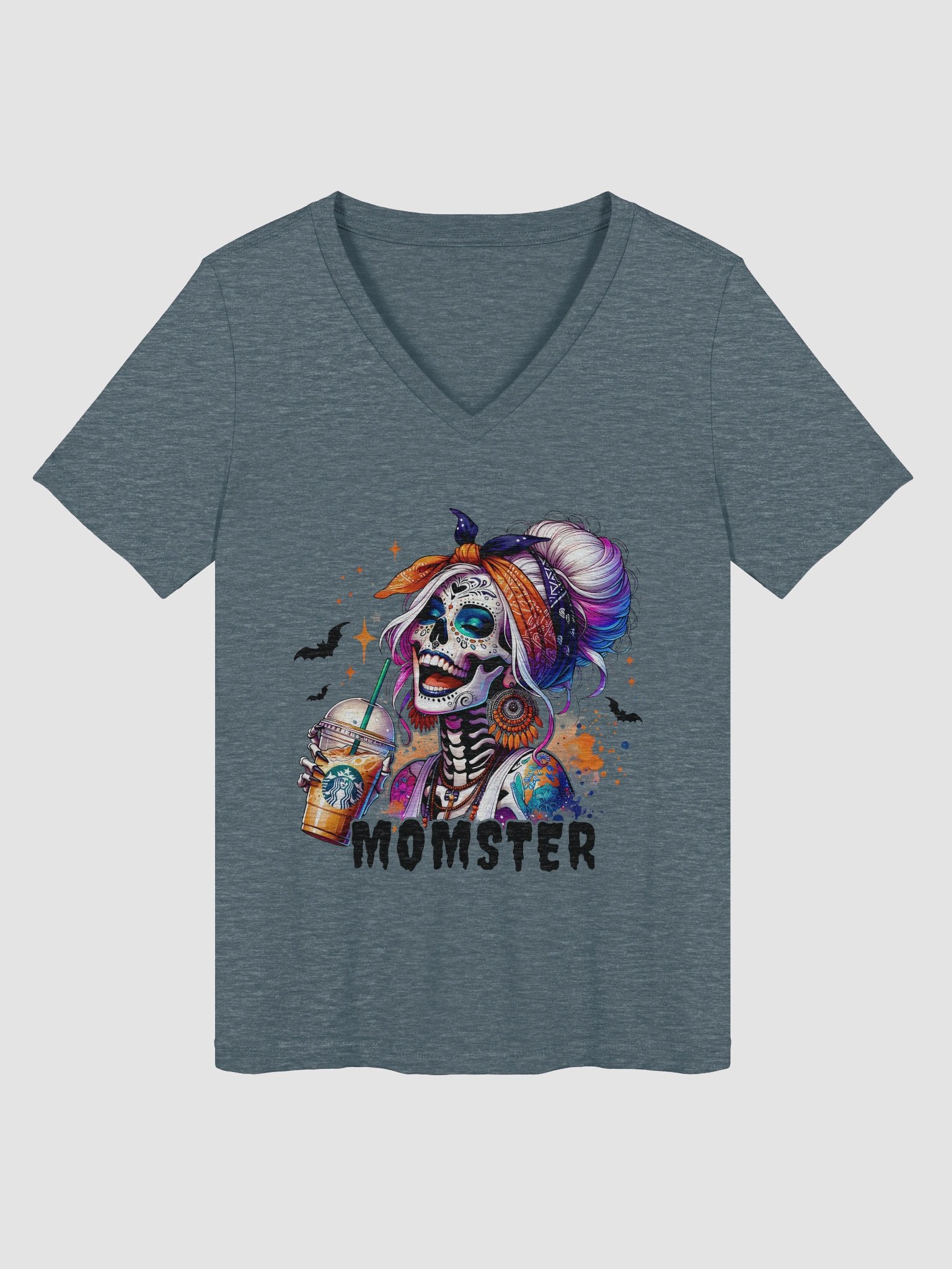 Fiesta Skeleton V-Neck Tee product image (2)