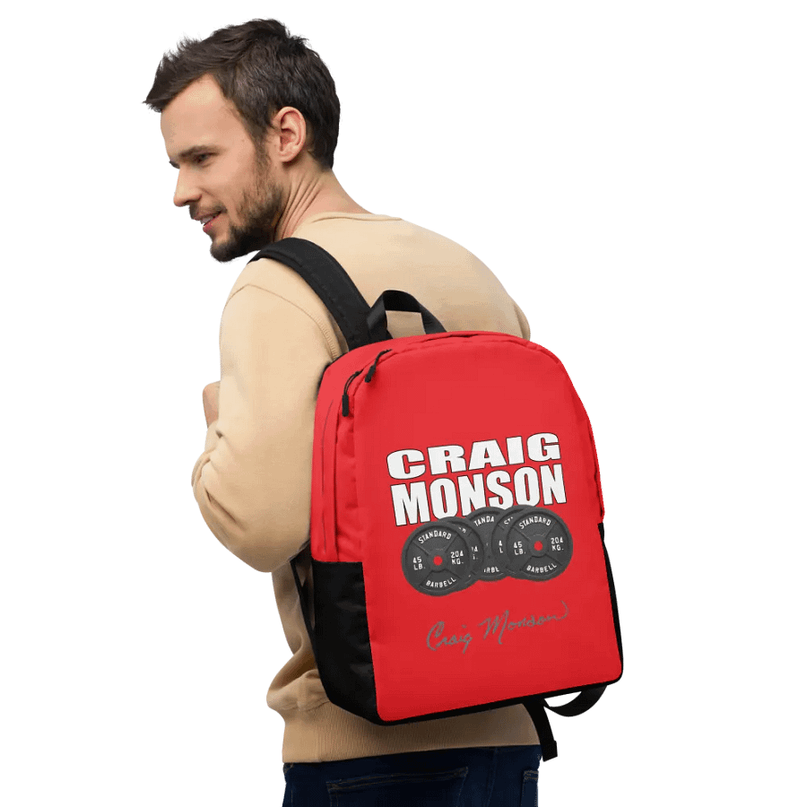 Craig Monson Barbell Signature Series Backpack (Red) product image (11)