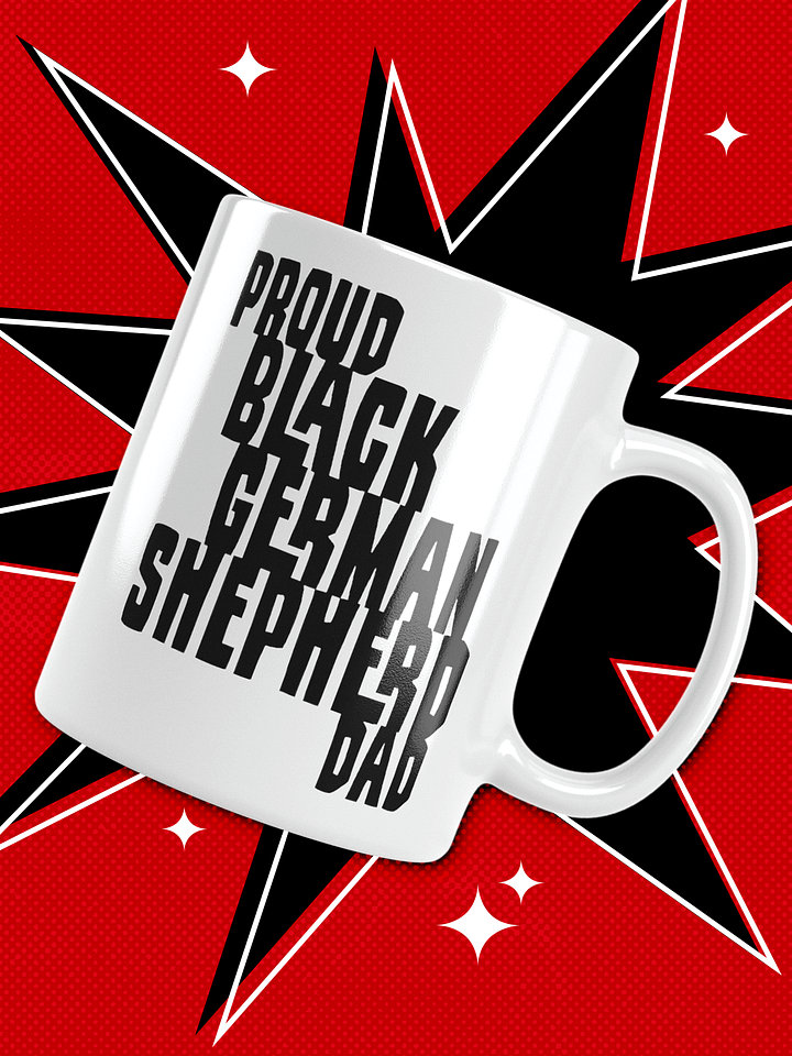 Proud Black German Shepherd Dad Small Mug For GSD Lovers product image (1)