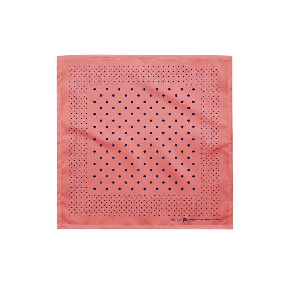 Brick Red & Navy Polka Dot Bandana product image (1)