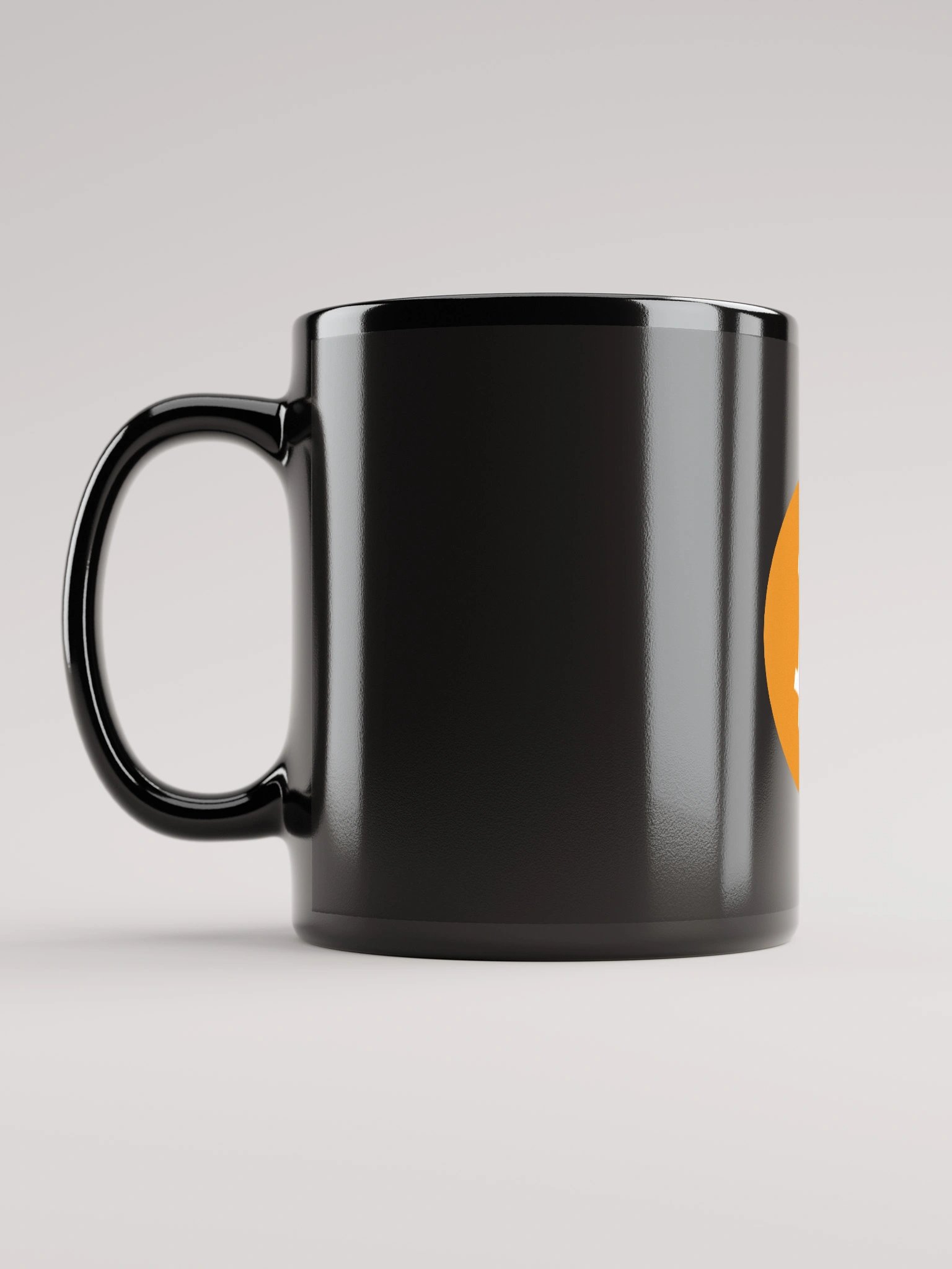 Bitcoin Symbol Black Glossy Mug product image (11)