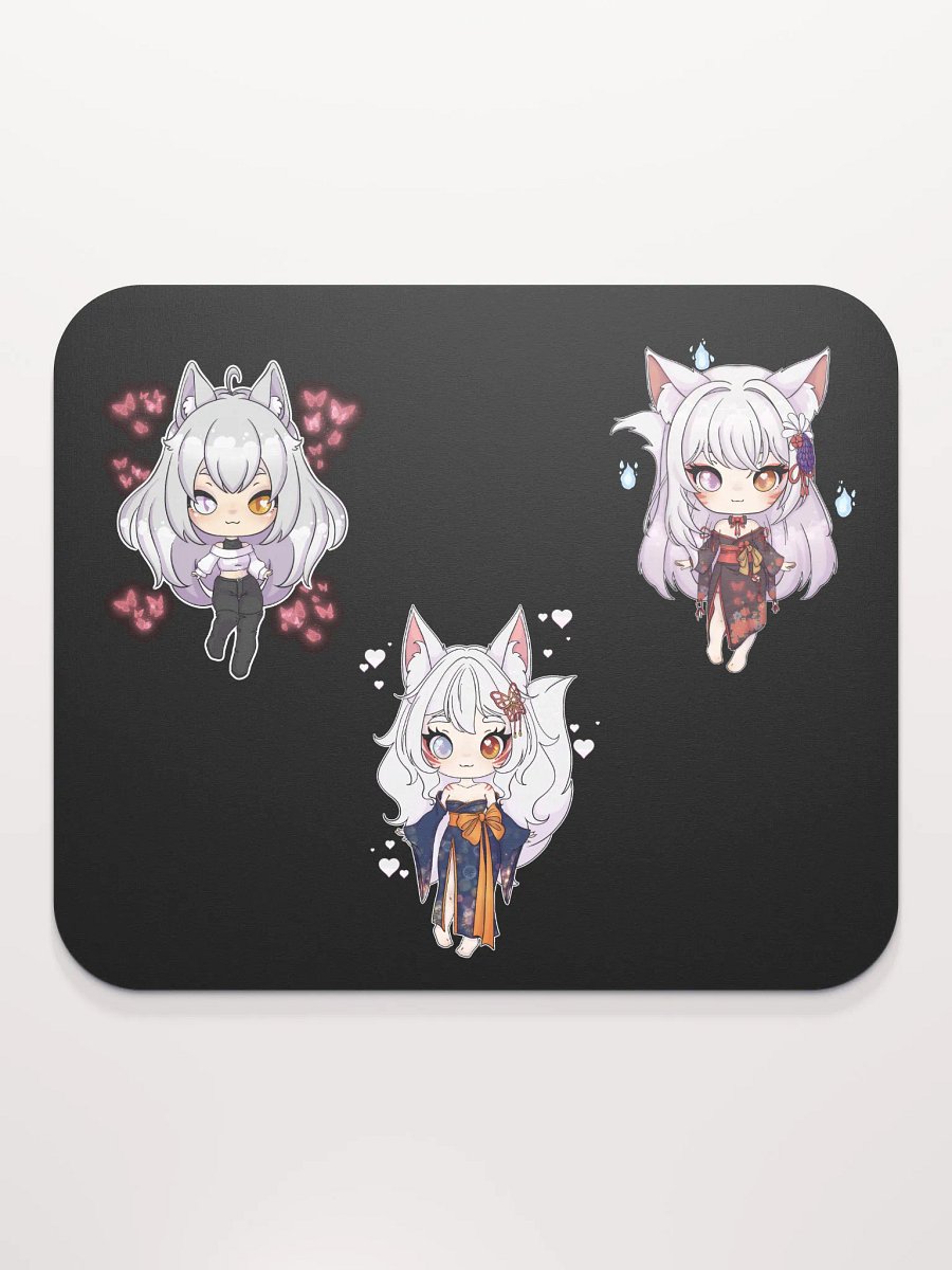 Chibi Fox Trio Mouse Pad product image (2)