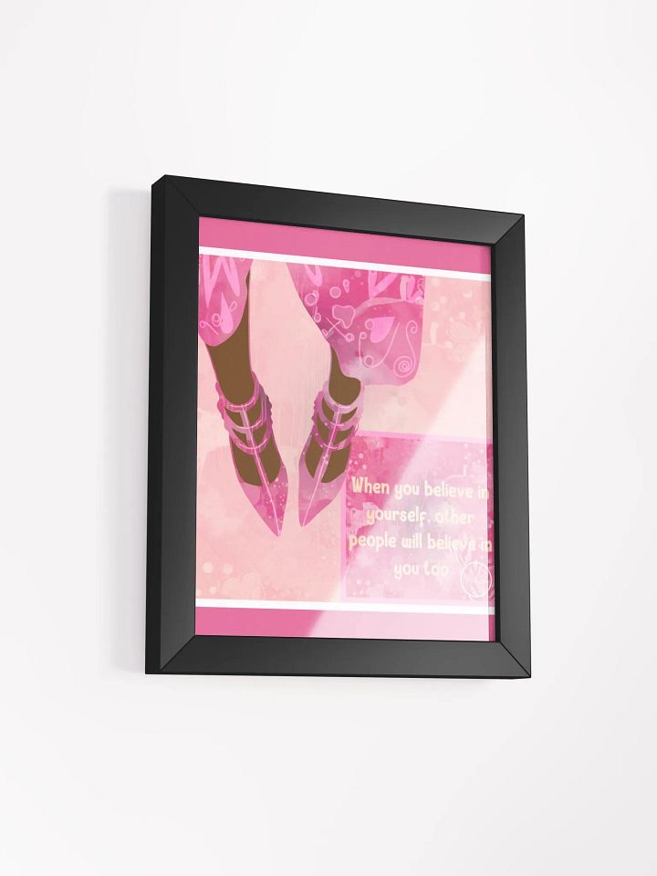 Believe in Yourself Pink Swirl Heels Poster product image (2)