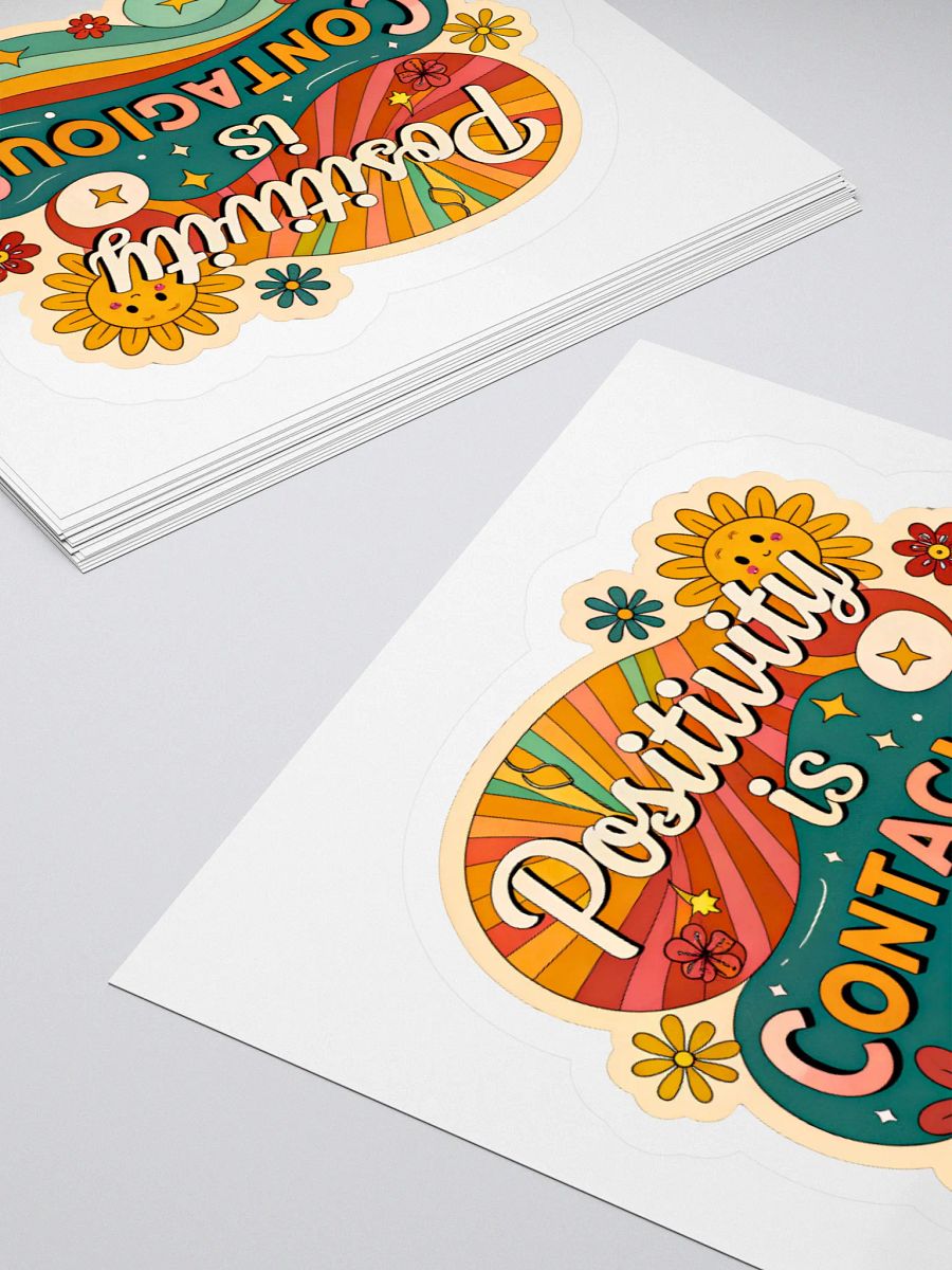 Positivity Burst Kiss Cut Sticker product image (10)
