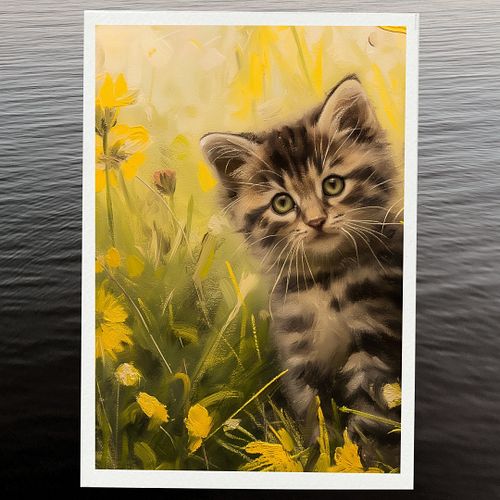 😺 #NatureMeetsCuteness”

This charming scene of a kitten among vibrant yellow flowers is a delightful blend of natural beauty...