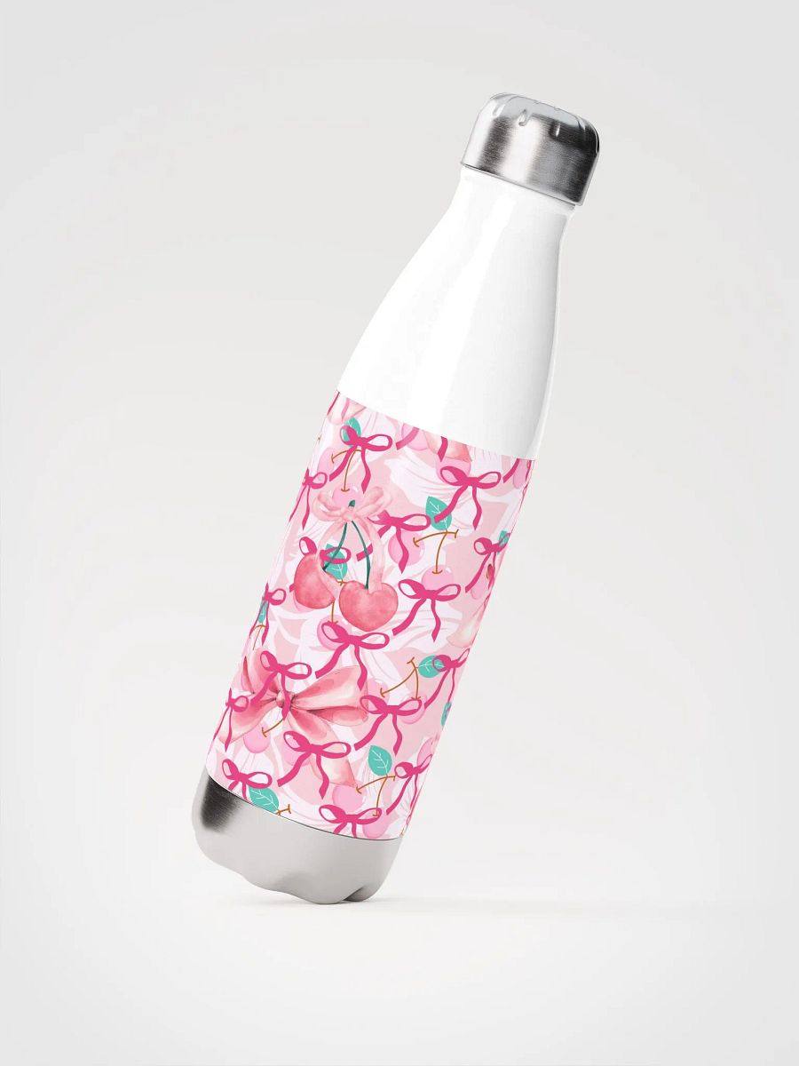 Cherry Bow Bliss Stainless Steel Water Bottle for the feminine ladies and girls product image (2)