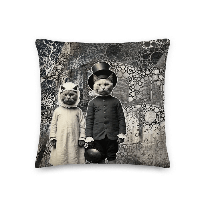 Whimsical Cat Duo Premium Pillow product image (3)
