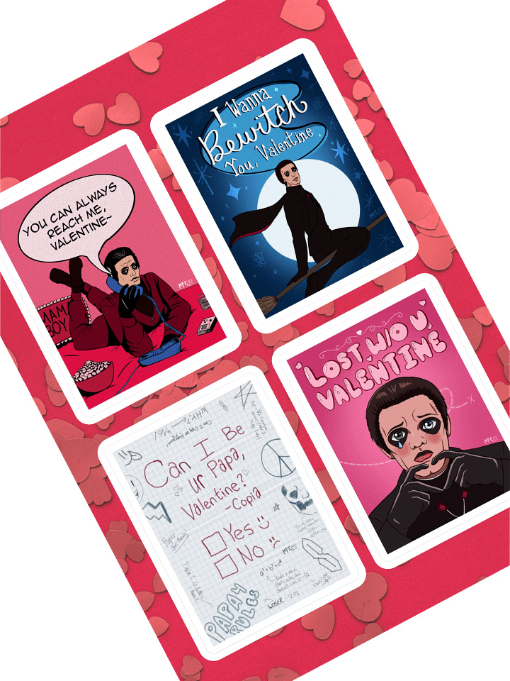 Ghost Papa IV Valentines 2025 Sticker Sheet product image (1)