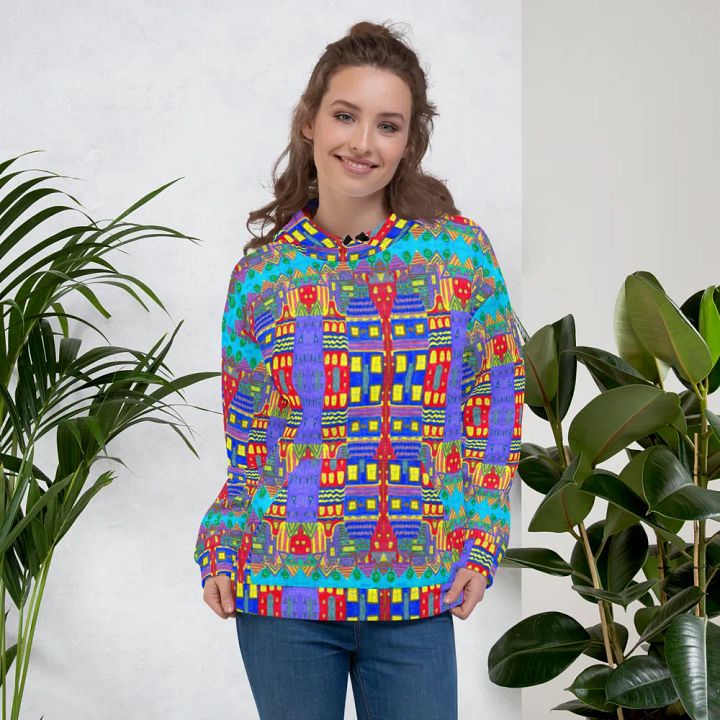 Abstract Playful Houses #2 Unisex Pull Over Hoodie product image (1)
