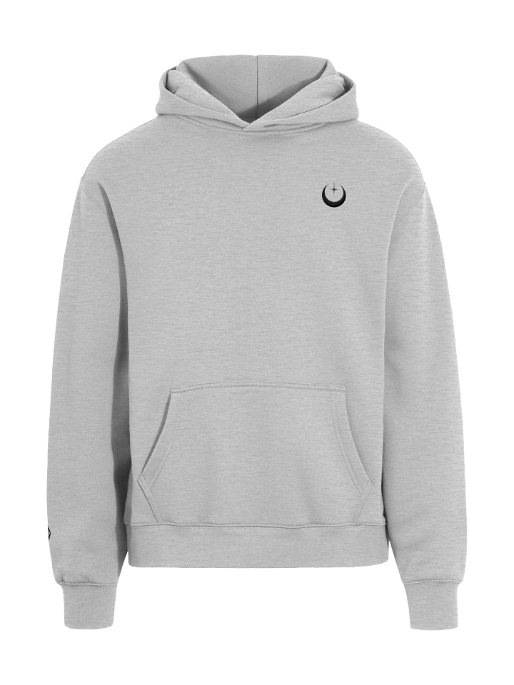 Black Embroidered Moon Unisex Oversized Hoodie product image (1)