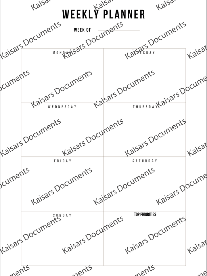 Aesthetic Weekly Planner - 1 product image (1)