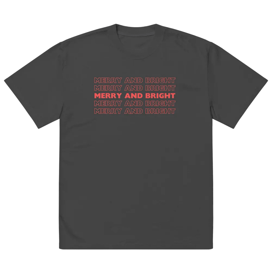 MERRY AND BRIGHT Grid Pattern T-Shirt product image (3)
