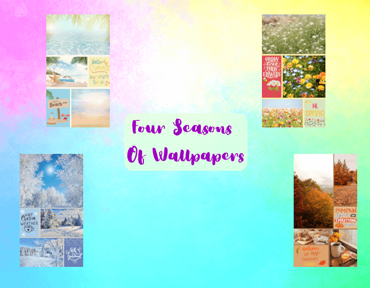 Four Seasonal Phone Wallpapers (Spring Summer Fall and Winter) product image (1)