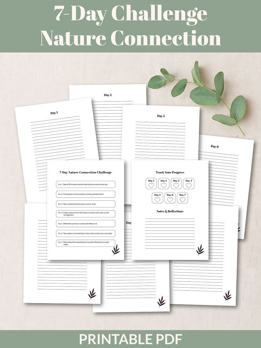 7-Day Nature Connection Challenge Printable product image (1)
