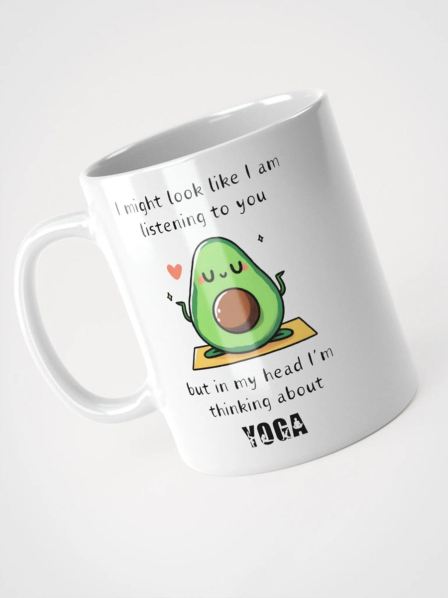 "Namaste Avocado" White Coffee Mug - Available in 11oz, 15oz, and 20 oz product image (3)