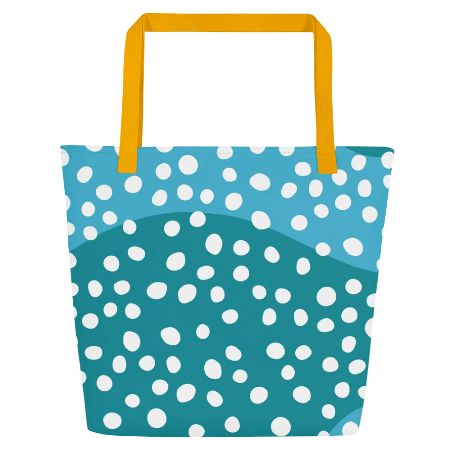 Turquoise Dot Clusters Large Tote Bag product image (1)