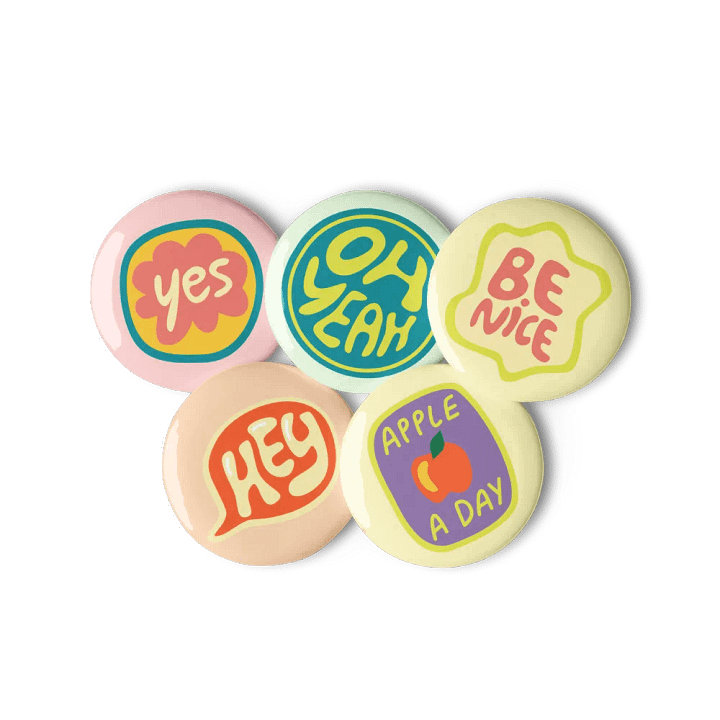 An Apple A Day Pin Button Set product image (2)