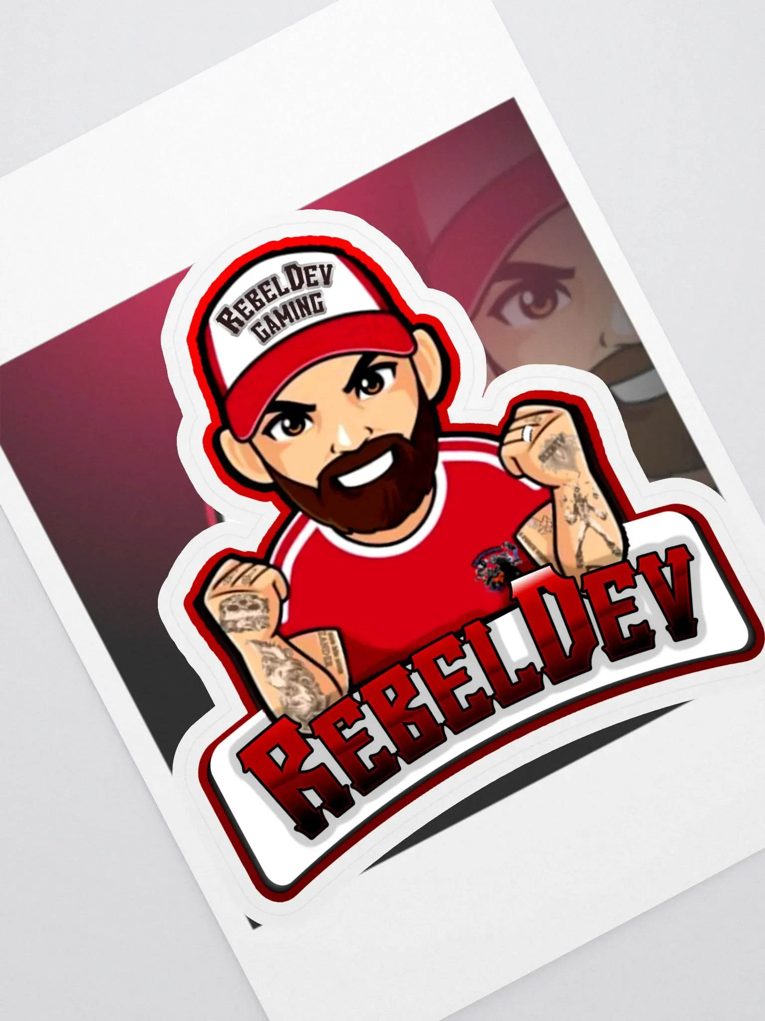 RebelDev kiss cut sticker product image (1)