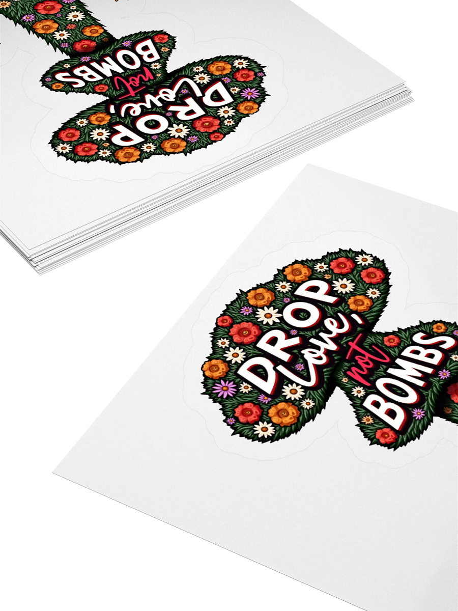 Drop Love, Not Bombs Sticker product image (4)