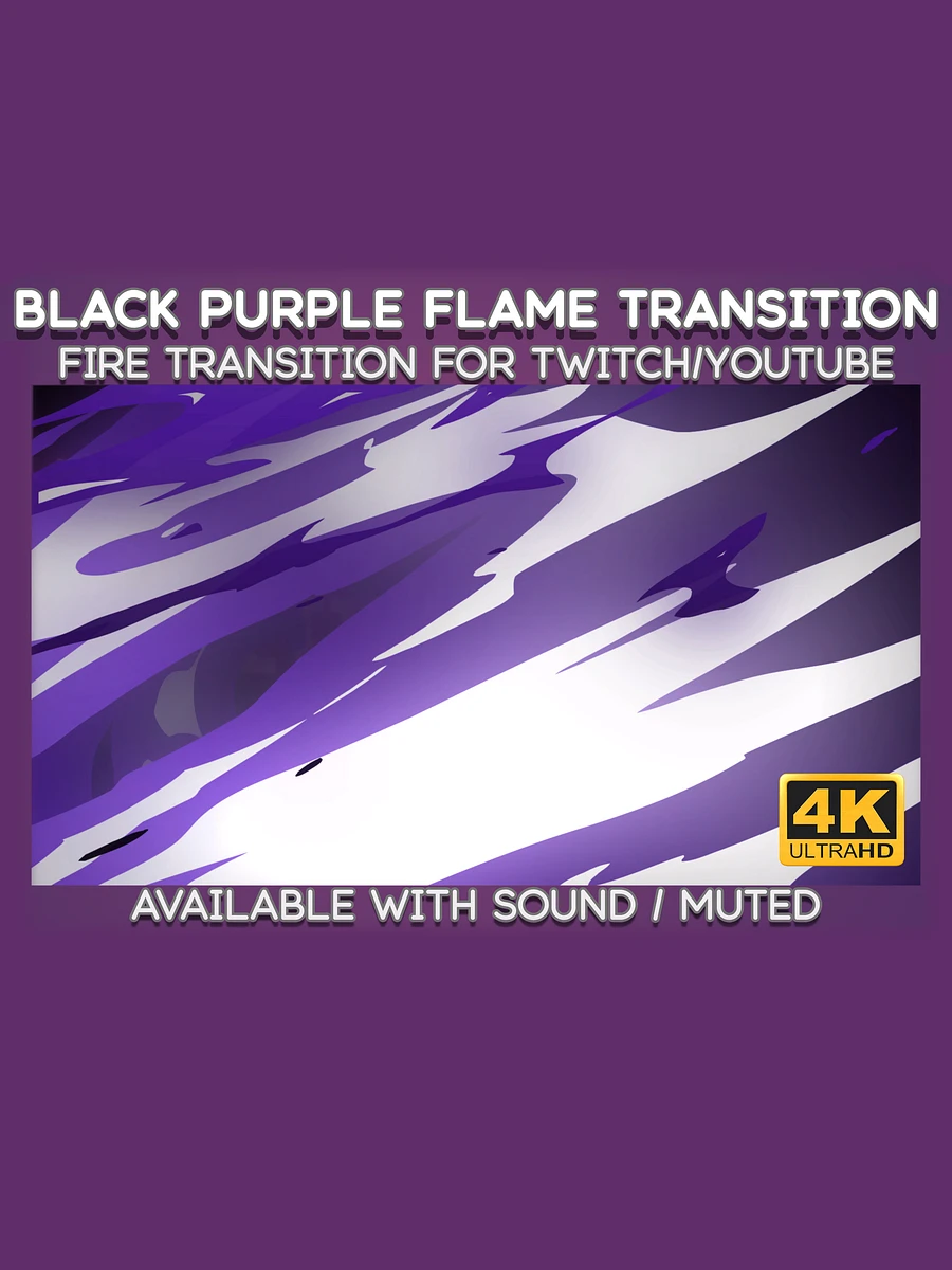 Black Purple Fire Video Transition - Cartoon Fire Transition for Twitch Stream and YouTube Video product image (4)