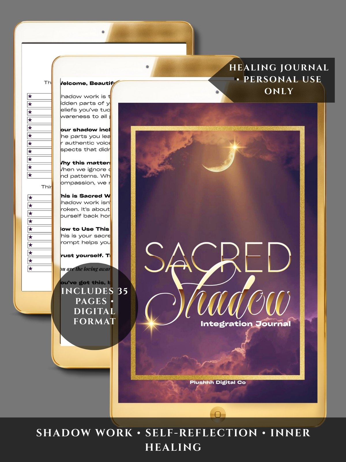 Sacred Shadow Integration Journal - Digital Shadow Work Prompts & Healing Worksheets for Self-Discovery product image (2)