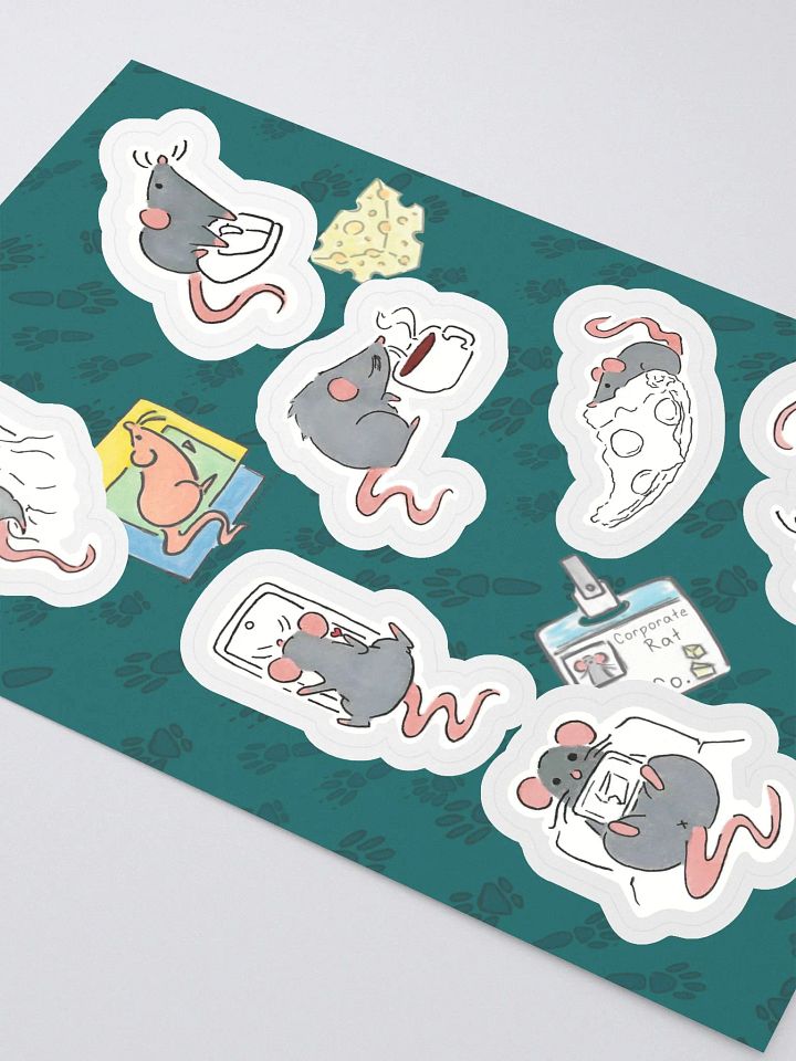 A Day in the Life of Corporate Rat Sticker Sheet product image (2)