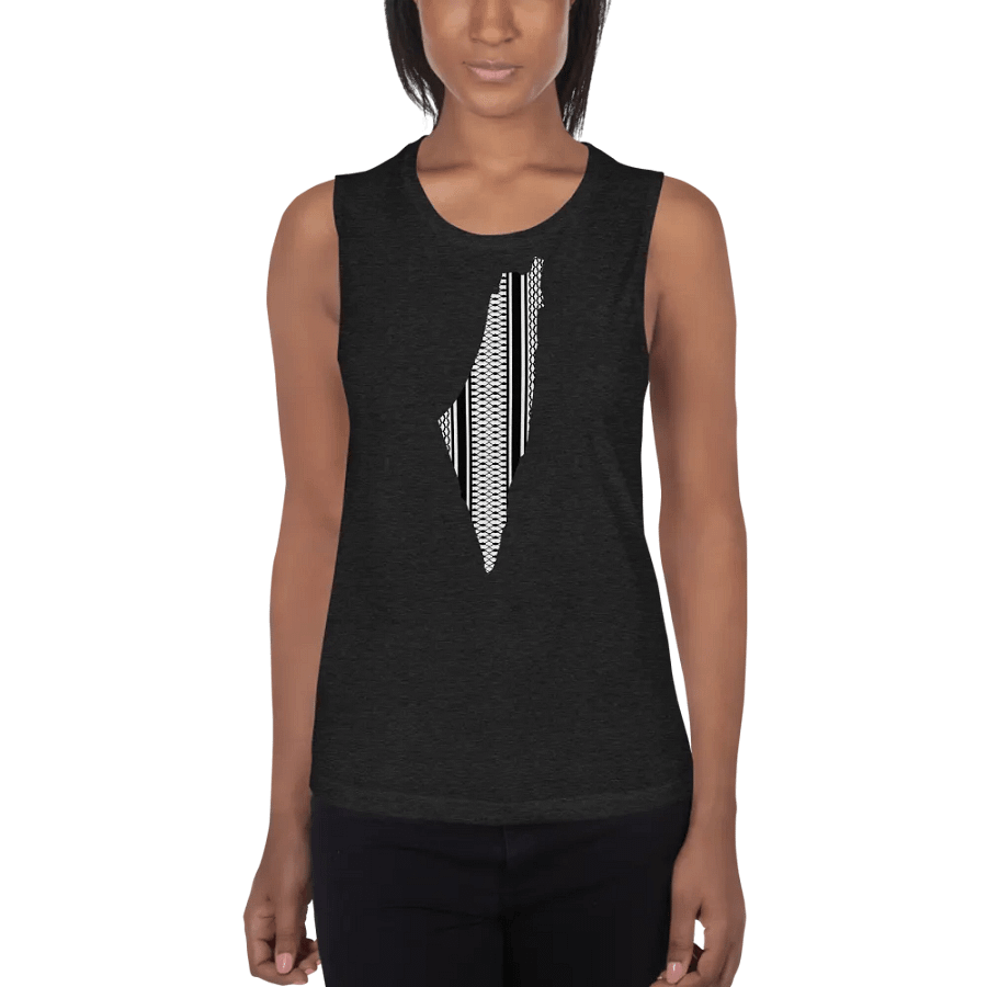Kuffiyeh Palestine Fitted Flowy Muscle Tank product image (1)