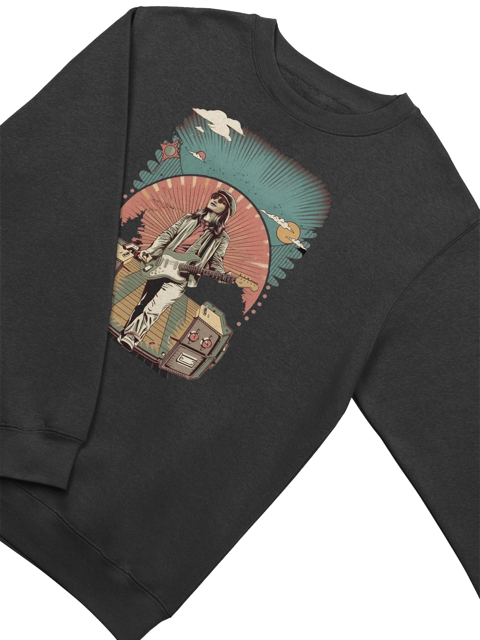 Vintage 70's Style Guitarist Sweatshirt product image (3)