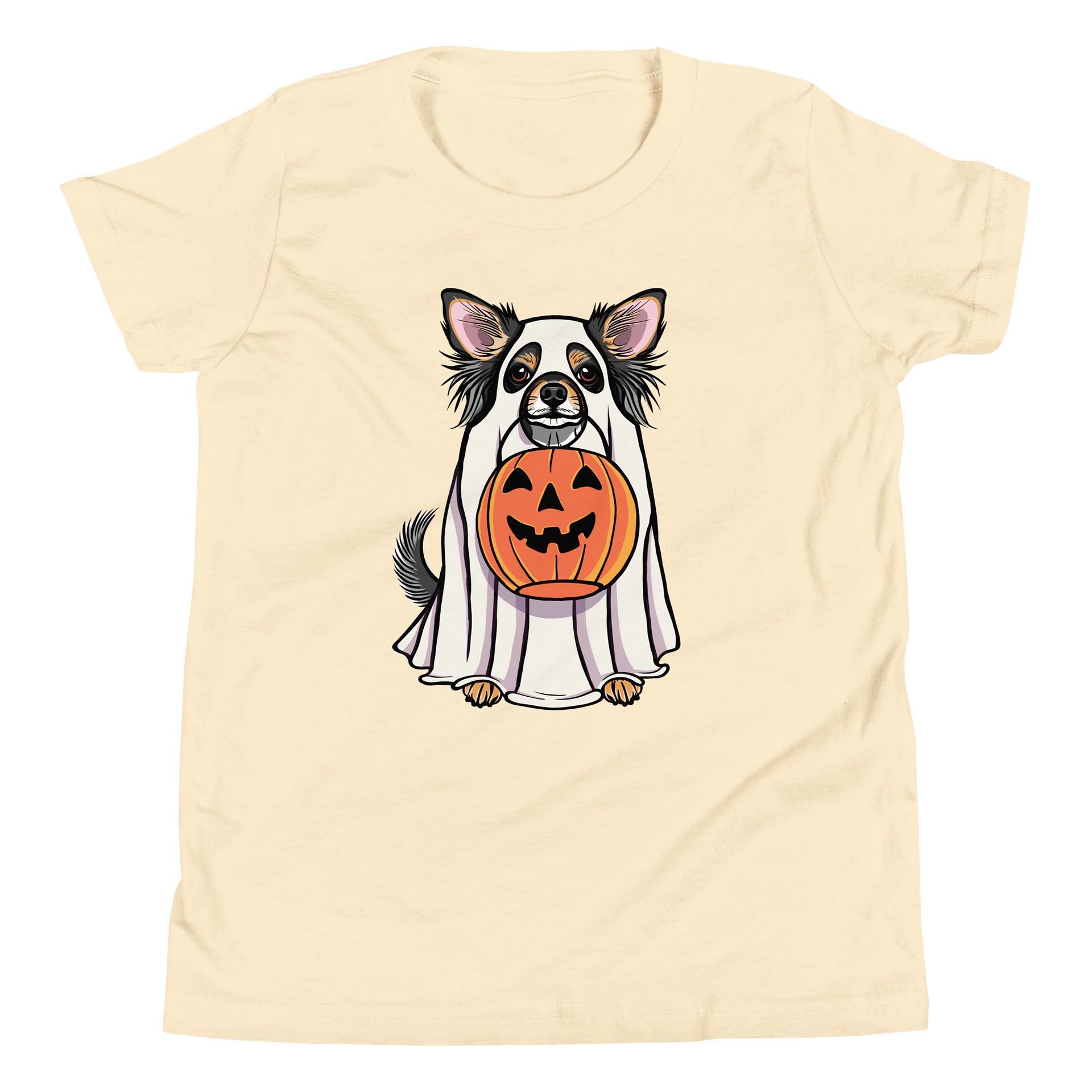 Halloween Longhaired Chihuahua(Tricolor) Youth T-Shirt product image (5)