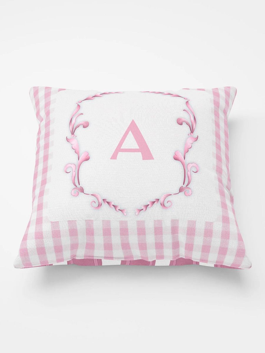 Pink Preppy Charm Pillow A product image (1)
