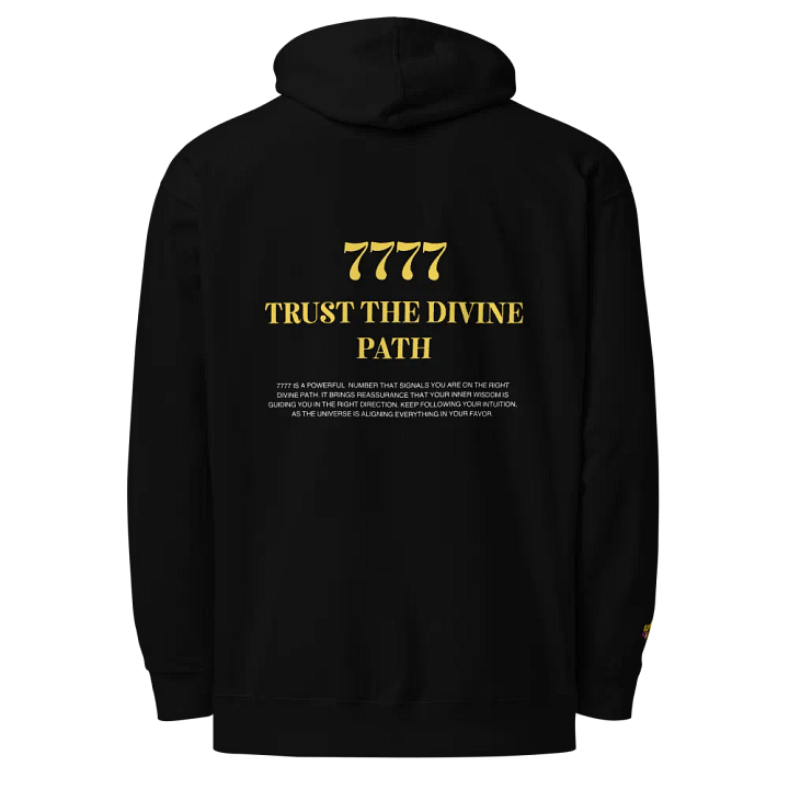 7777 Trust the Divine Path Unisex Hoodie – Embrace Divine Guidance product image (1)
